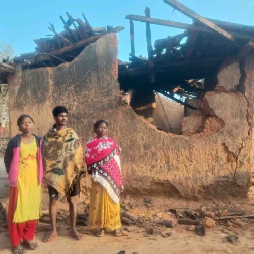 मनोहरपुर में जंगली दांतैल हाथी का उत्पात, तीन घरों को तोड़ा; ग्रामीणों में दहशत