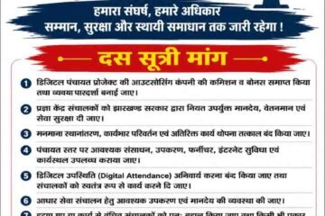 पश्चिम सिंहभूम सहित पूरे झारखंड में डिजिटल हड़ताल दूसरे दिन भी जारी, प्रज्ञा केंद्र संचालकों ने मांगों को लेकर दिखाई एकजुटता