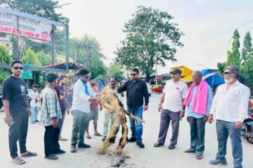 नीट-2026 प्रश्नपत्र लीक मामले पर एनएसयूआई का प्रदर्शन, शिक्षा मंत्री का पुतला दहन कर जताया विरोध